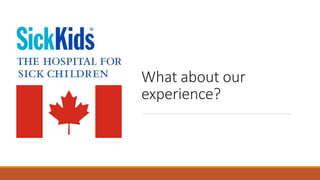 What about our
experience?
 