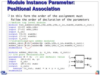 Module Instantiation Hierachical structural modeling | PPT