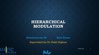 HIERARCHICAL
MODULATION
Abdulmoneam Ali Belal Essam
Supervised by: Dr. Fadel Digham
10 Feb. 2016 1
 