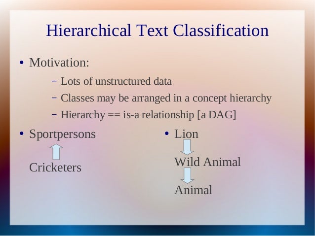 classification hierarchy