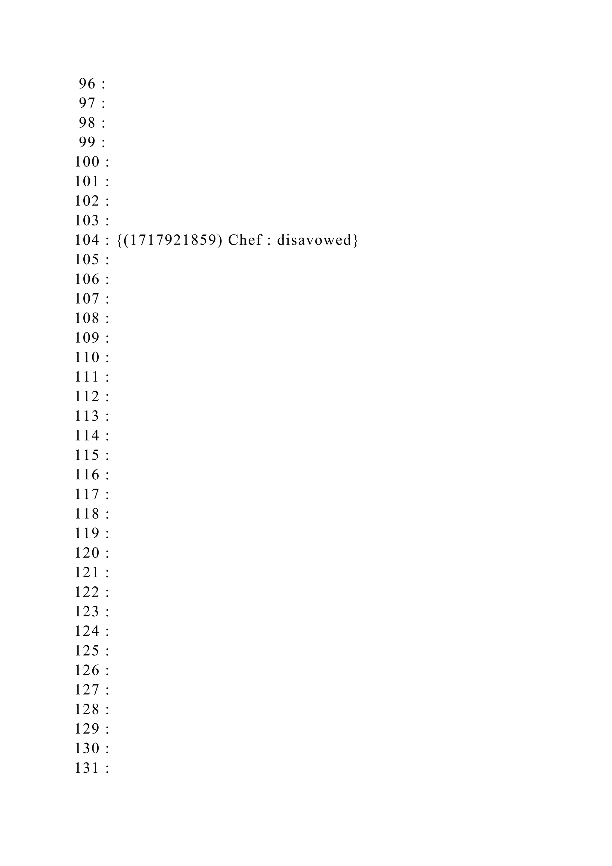 96 :
97 :
98 :
99 :
100 :
101 :
102 :
103 :
104 : {(1717921859) Chef : disavowed}
105 :
106 :
107 :
108 :
109 :
110 :
111 :
112 :
113 :
114 :
115 :
116 :
117 :
118 :
119 :
120 :
121 :
122 :
123 :
124 :
125 :
126 :
127 :
128 :
129 :
130 :
131 :
 