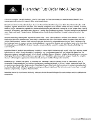 Hierarchy puts order into a design PDF