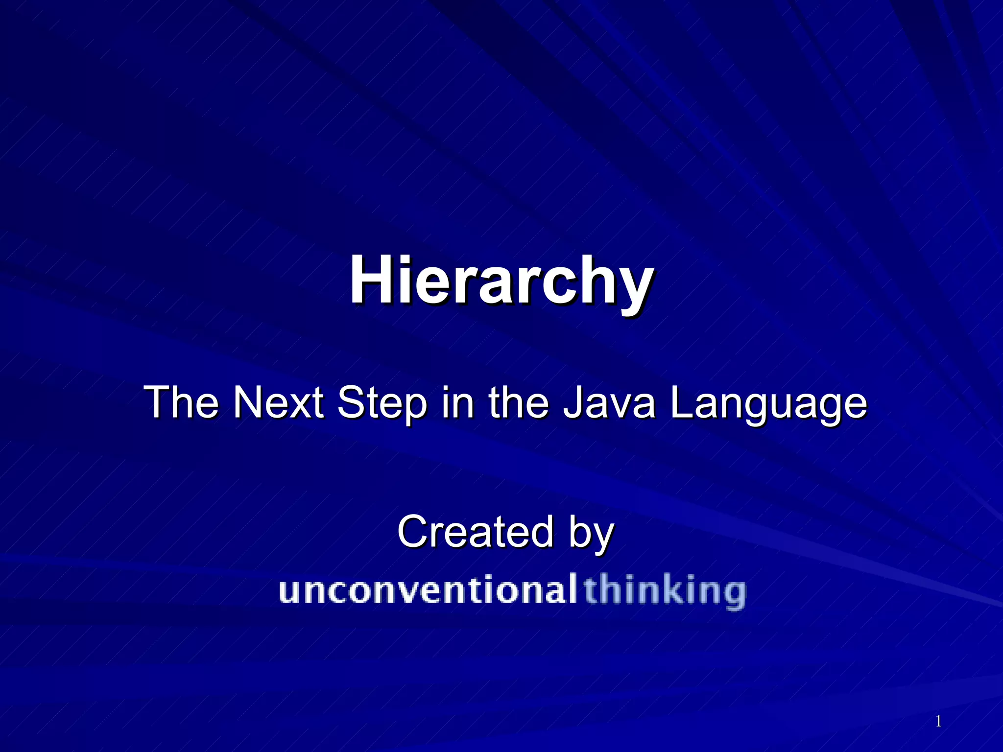 Why Java Needs Hierarchical Data | PPT