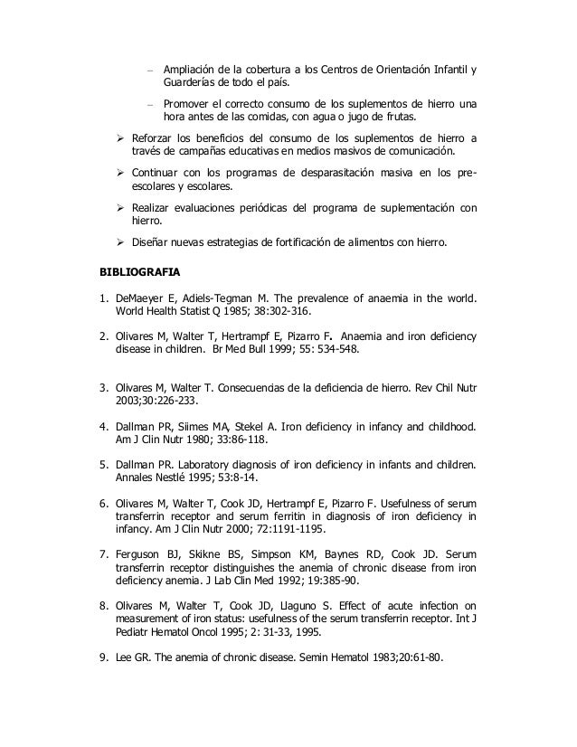 Hierro anemia