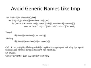 The art of readable code - Chapter I,II | PPTX