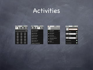 Activities
 