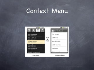Context Menu
 