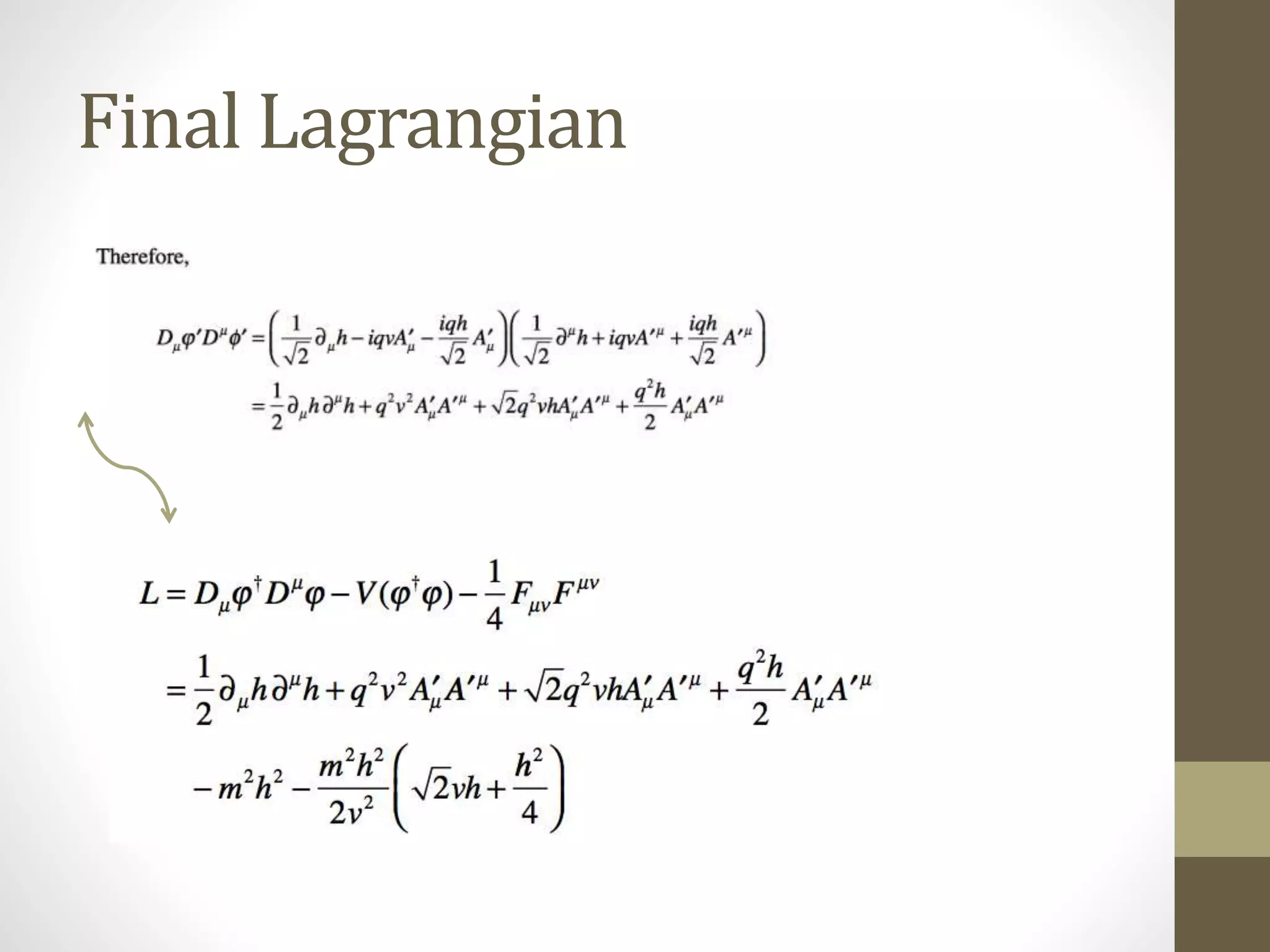 Final Lagrangian