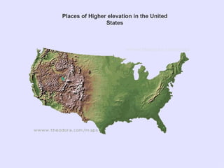 Places of Higher elevation in the United States