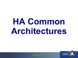 High Availability Linux Clusters