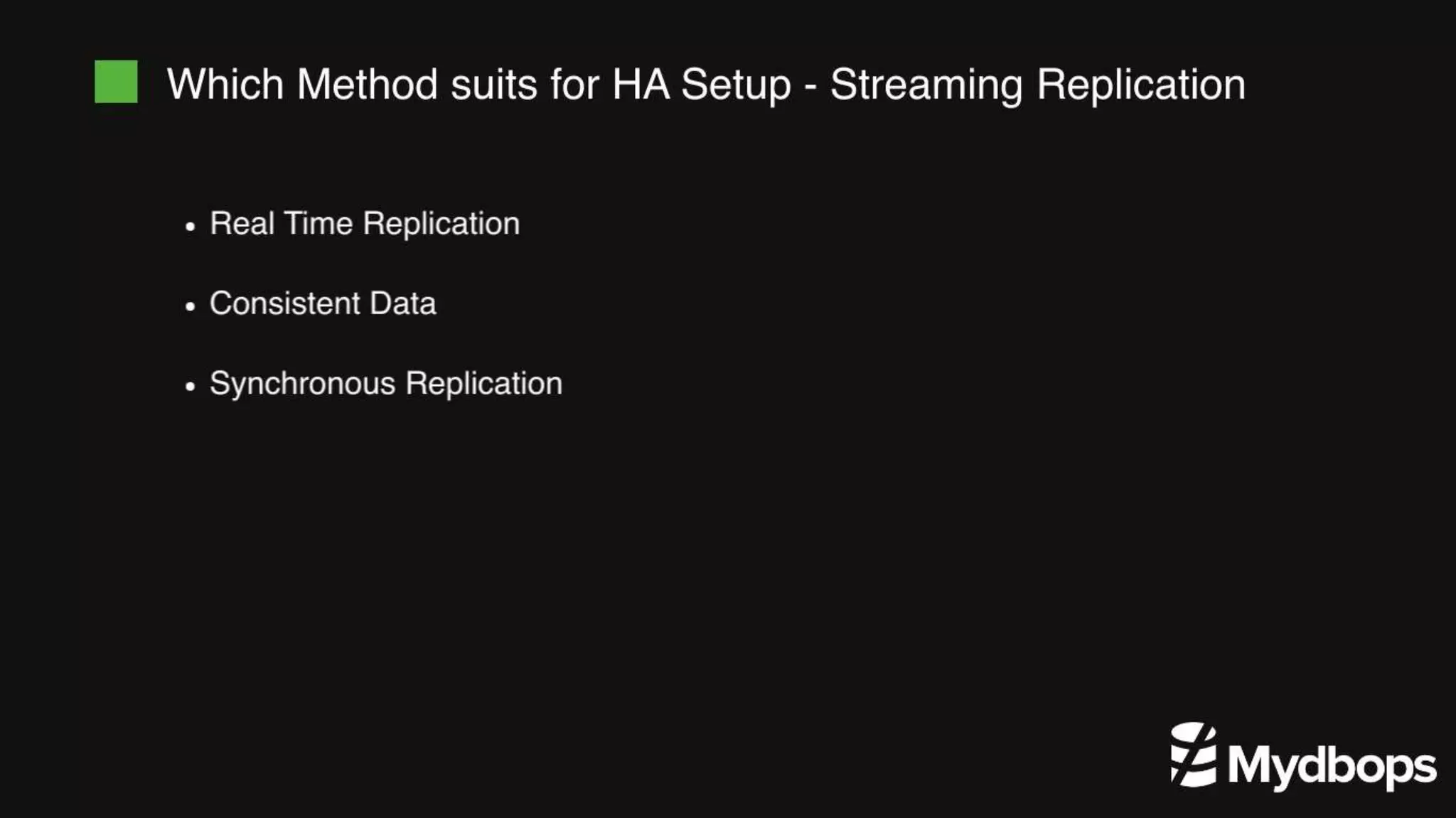 Achieving High Availability in PostgreSQL