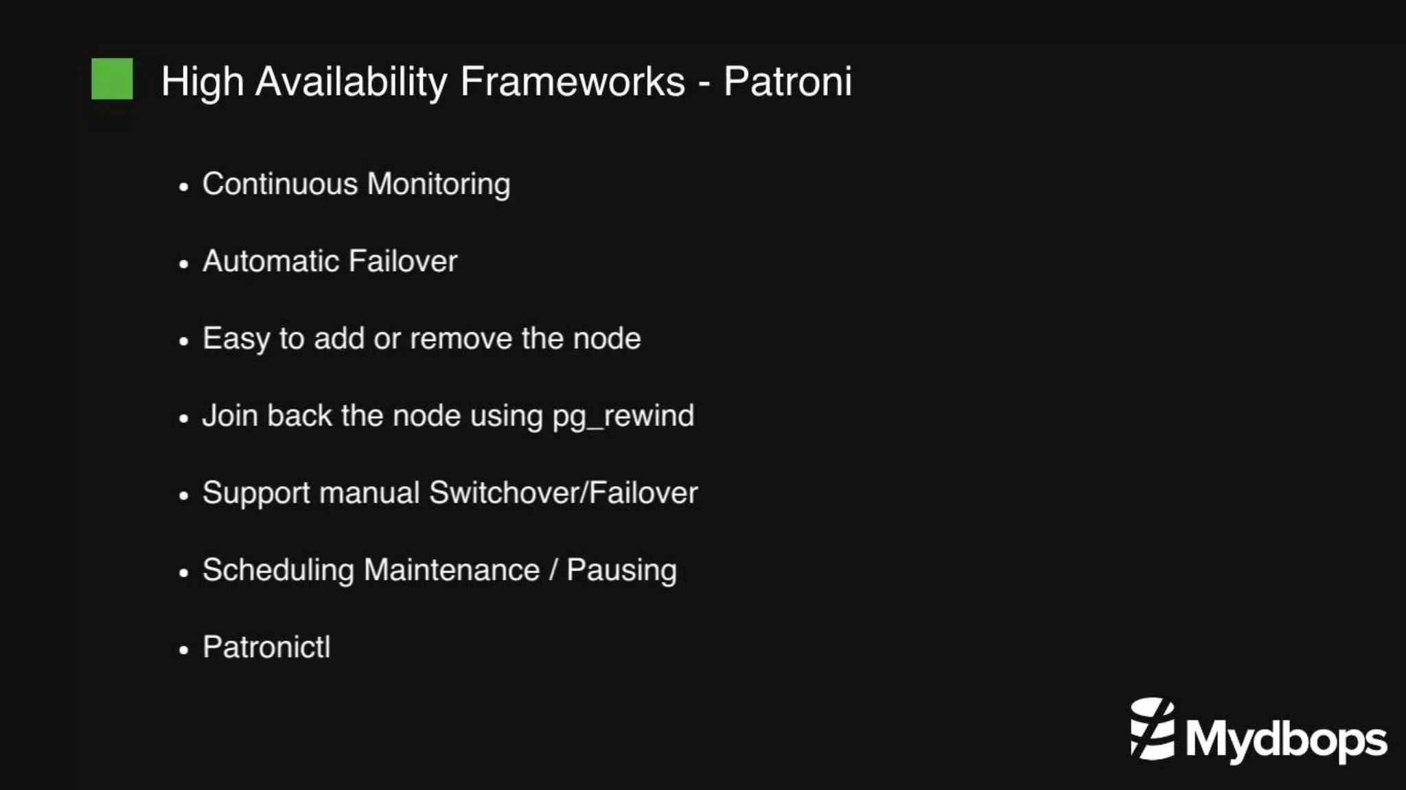 Achieving High Availability in PostgreSQL