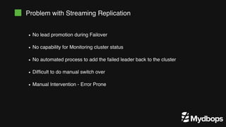 Achieving High Availability in PostgreSQL