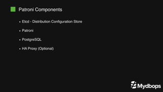 Achieving High Availability in PostgreSQL