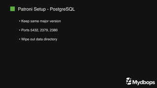 Achieving High Availability in PostgreSQL