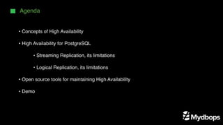 Achieving High Availability in PostgreSQL