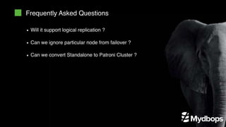 Achieving High Availability in PostgreSQL