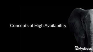 Achieving High Availability in PostgreSQL