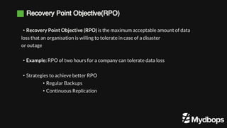 Achieving High Availability in PostgreSQL