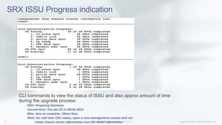 Issu Command Switch High availability deep dive high-end srx series | PPTX