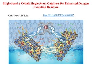 High-density Cobalt Single Atom Catalysts for Enhanced Oxygen
Evolution Reaction
https://doi.org/10.1021/jacs.3c00537
J. Am. Chem. Soc. 2023
 