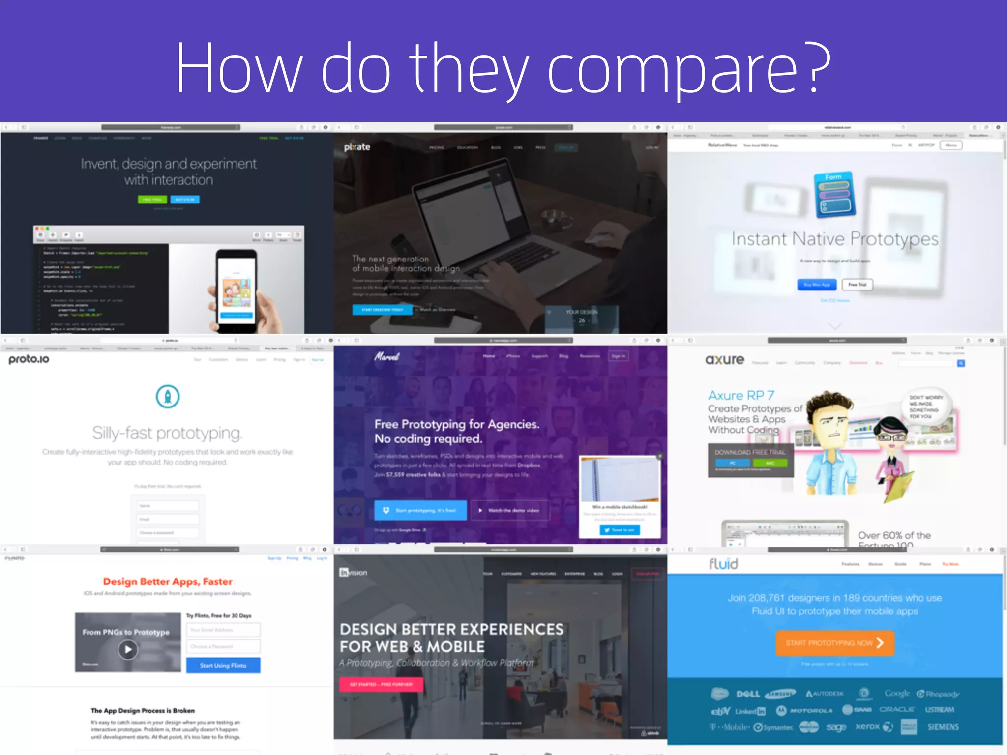 How do they compare?
 