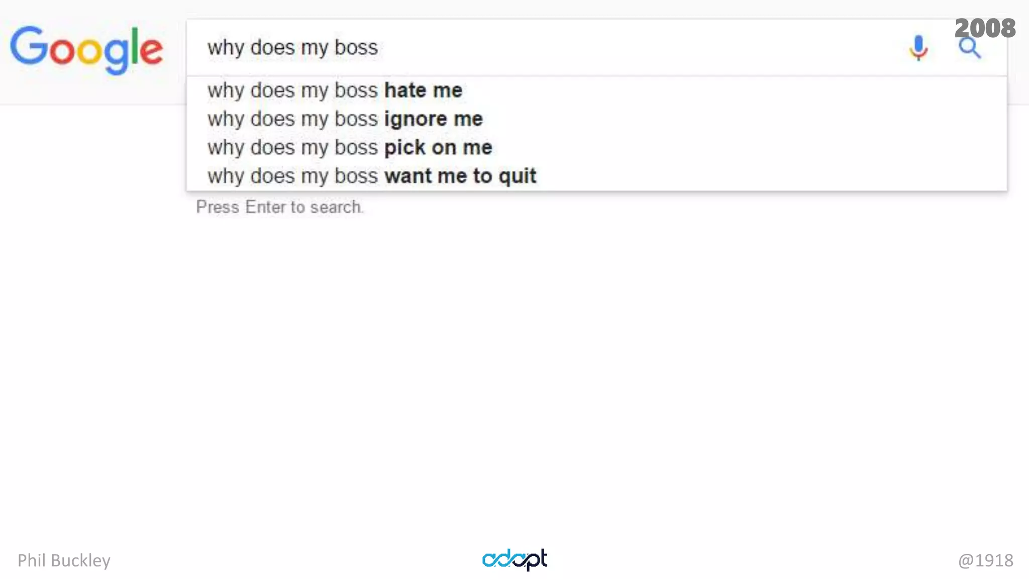 Phil Buckley @1918
2008
 