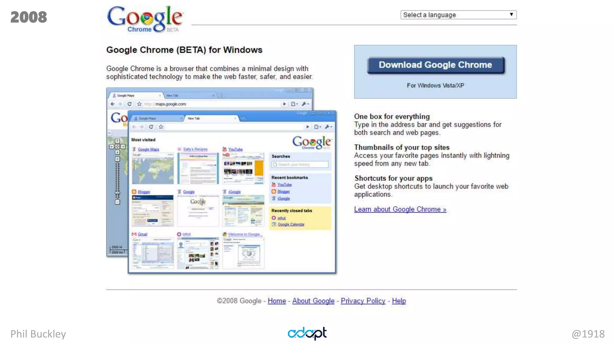 Phil Buckley @1918
2008
 