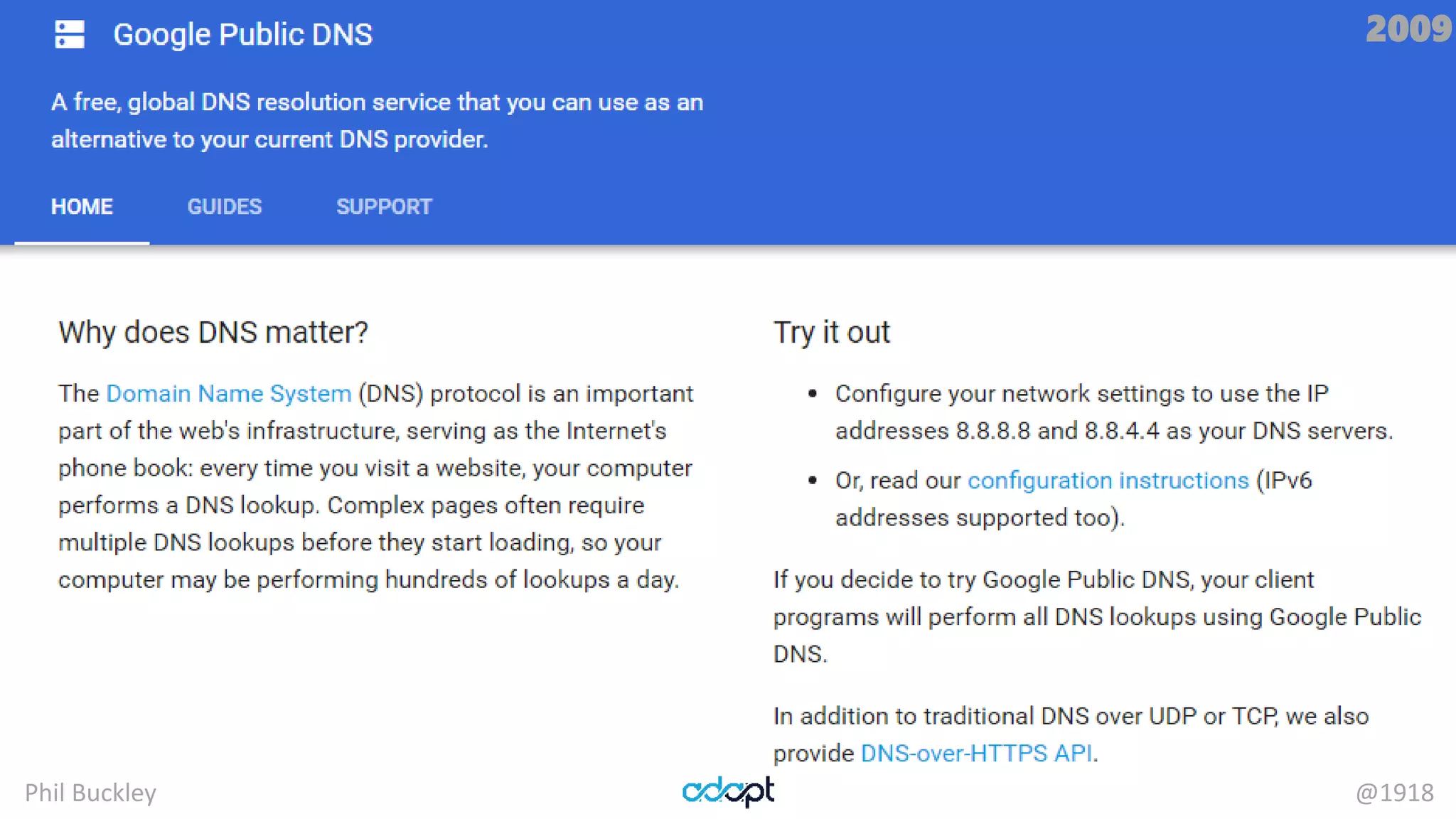 Phil Buckley @1918
2009
 