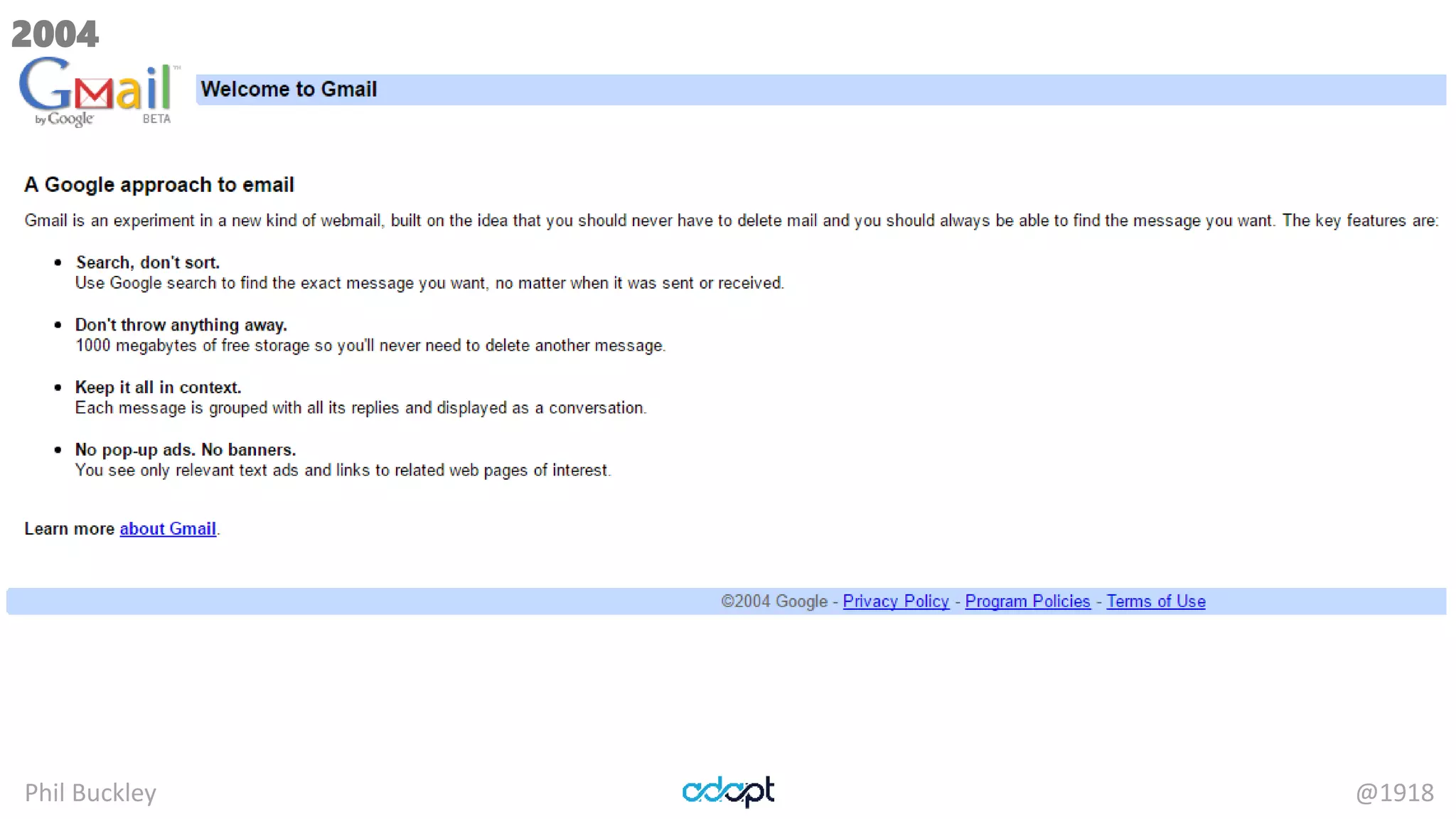 Phil Buckley @1918
2004
 