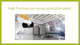 High fructose corn syrup production plant
 