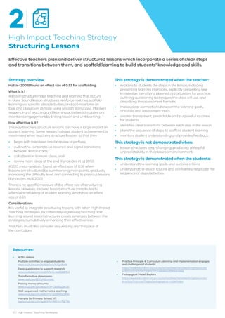 High Impact Teaching Strategies for Excellence in Education and ...