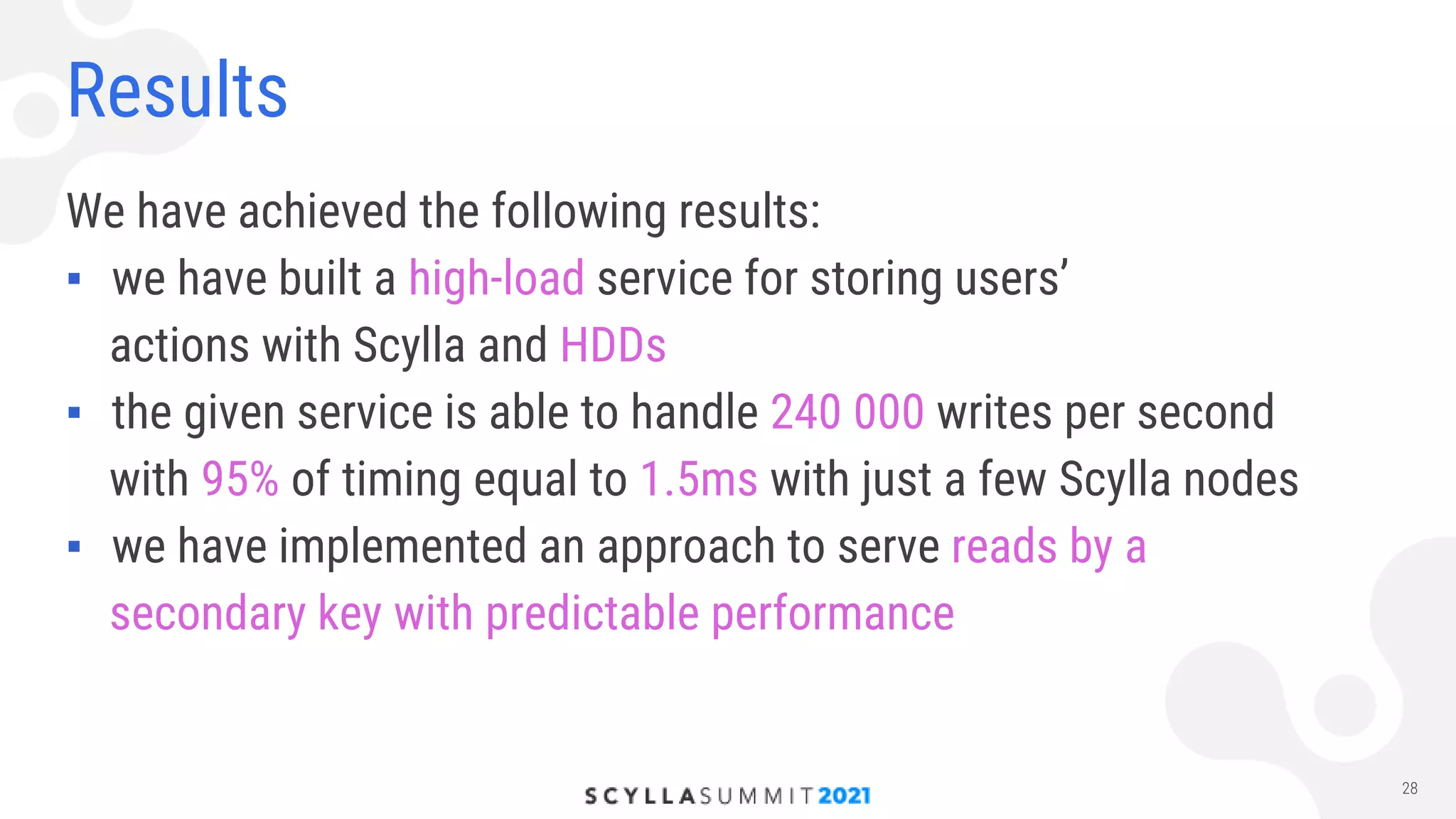High-Load Storage of Users’ Actions with ScyllaDB and HDDs