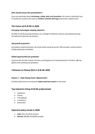 High-Paying BCA in AI & ML 2026 - 5 Reasons to Choose This Future-Ready ...