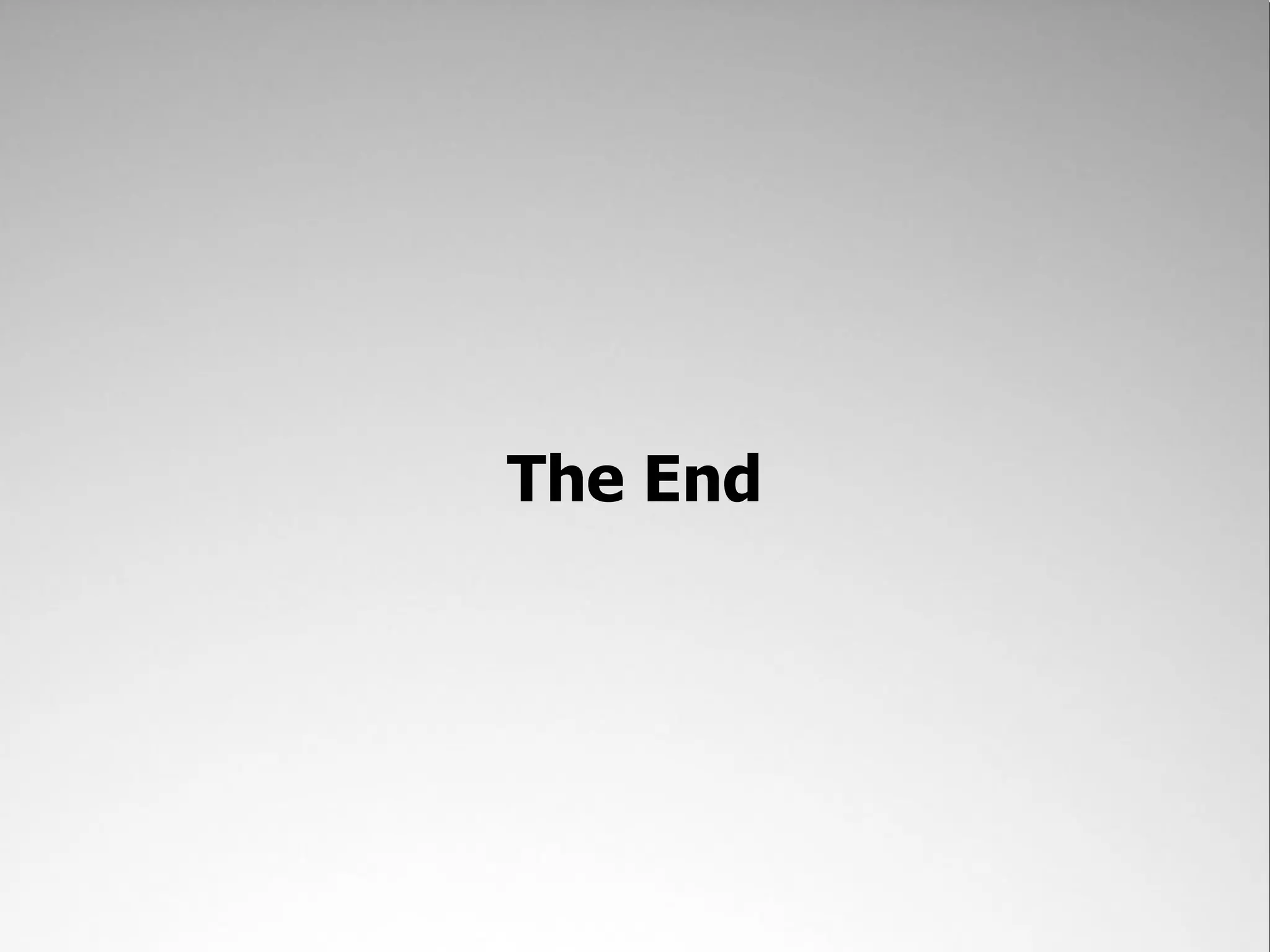 The End 
