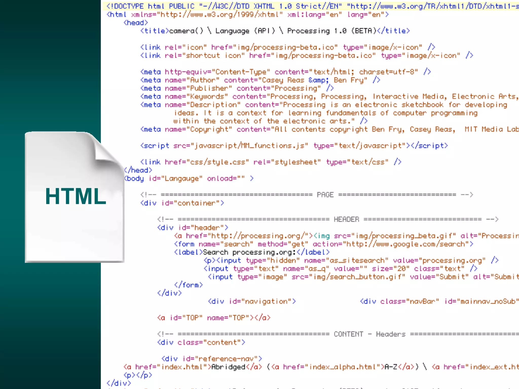 HTML
 