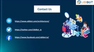 Contact Us
https://www.ubibot.com/architecture/
https://twitter.com/UbiBot_io
https://www.facebook.com/ubibot.io/
 