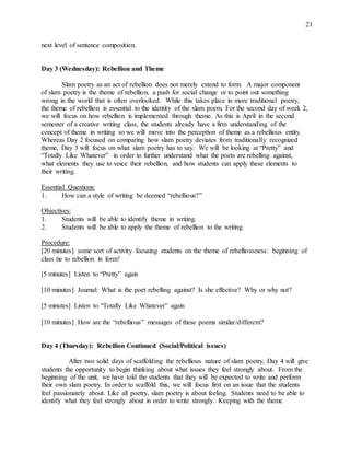 Next Level Poem High school-unit-slam-poetry | DOCX