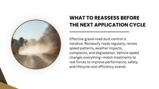 High-Speed vs. Low-Speed Gravel Roads Why Dust Control Strategies ...
