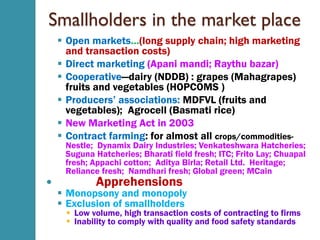 High value agriculture and market linkages in India