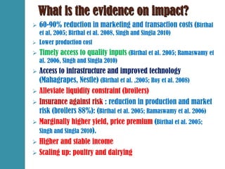 High value agriculture and market linkages in India