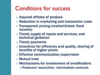 High value agriculture and market linkages in India
