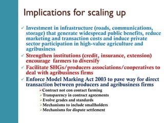 High value agriculture and market linkages in India