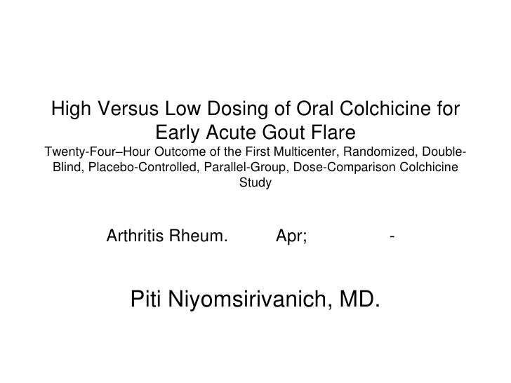 Colchicine Dosage Gout Flare
