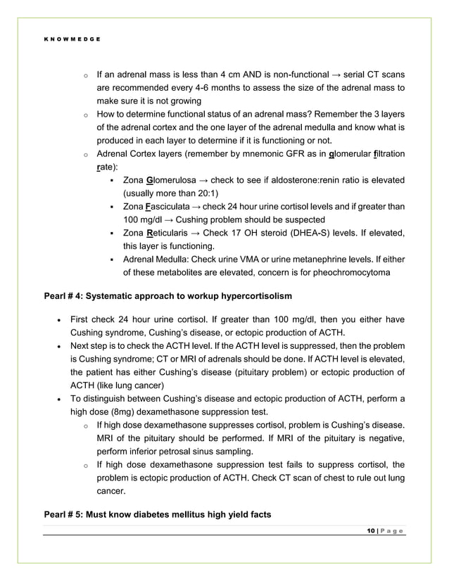 HighYield Internal Medicine Board Review Pearls