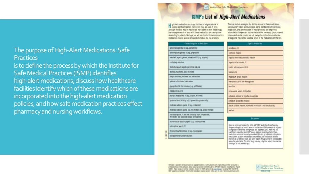 High alert & lasa medications