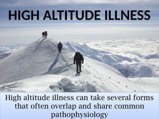 High Altitude physiology and homeostasis | PPTX