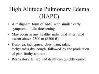 High Altitude physiology and homeostasis | PPTX