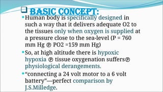 HIGH ALTITUDE PHYSIOLOGY and aclimatization | PPTX