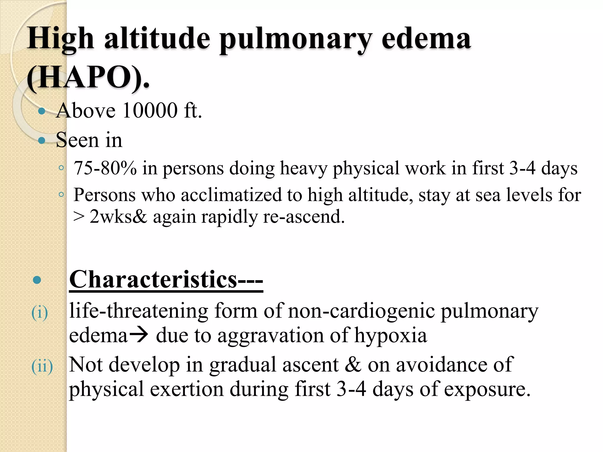 High altitude Physiology | PPTX